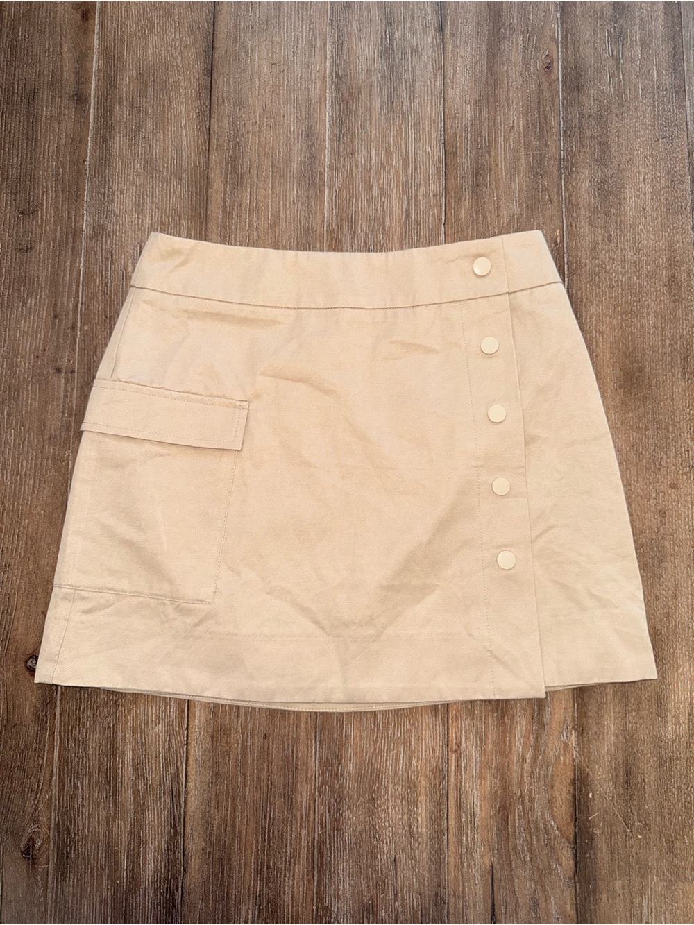 Kookai Ariel core Khaki Mini Skirt AU 6 US X-Small light tan corpcore cargo
